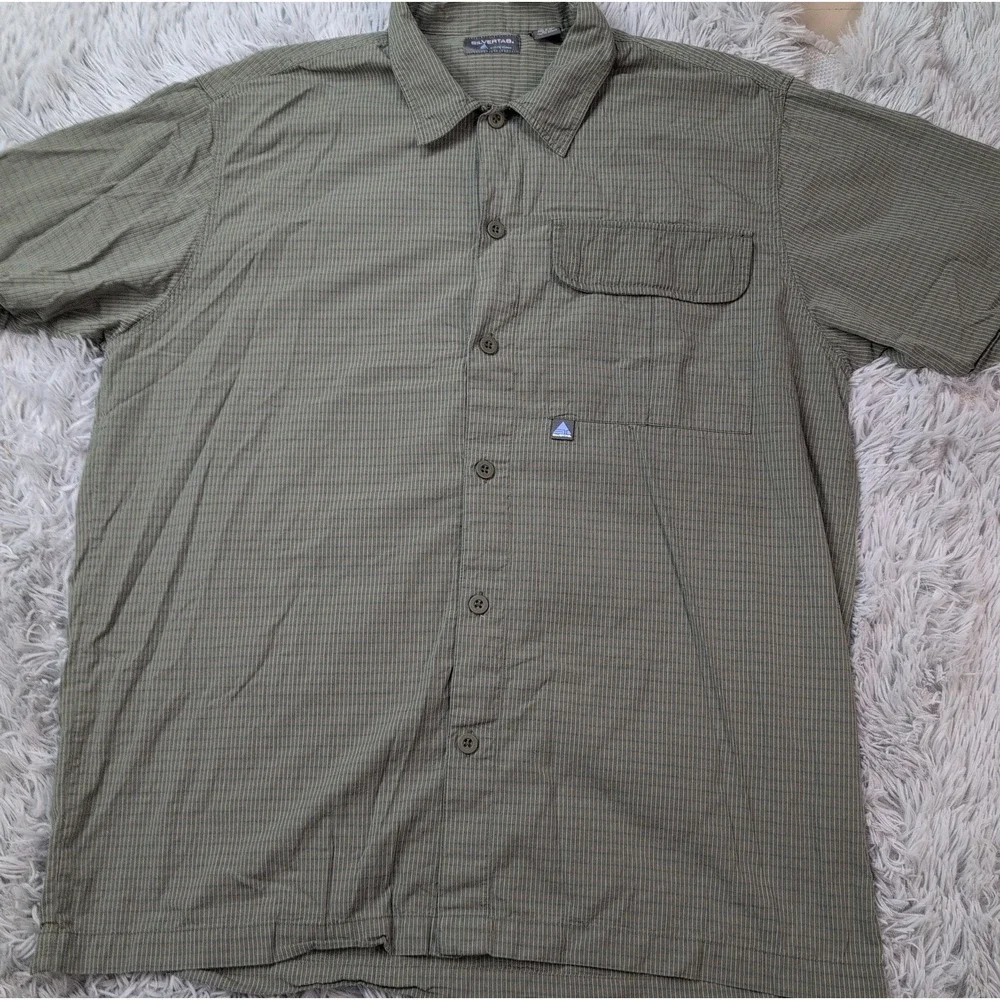 Vintage Levi's Silvertab Shirt Mens L Green Check Preppy Casual Button Up Y2K